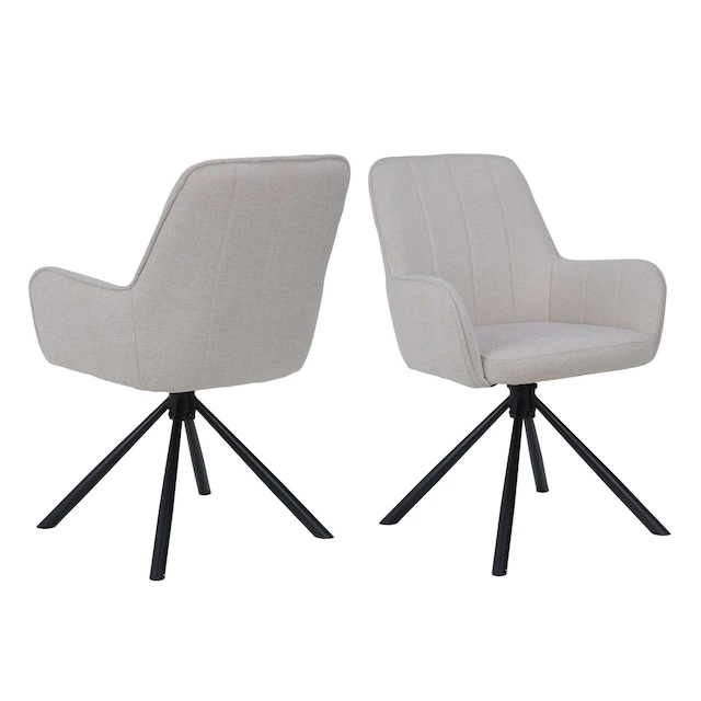 GOODproduct Esszimmerstuhl »Flaurent« () 2 Stk.gepolsterte Rückenlehne, Armlehne und Sitzfläche, Sitzhöhe 50 cm
