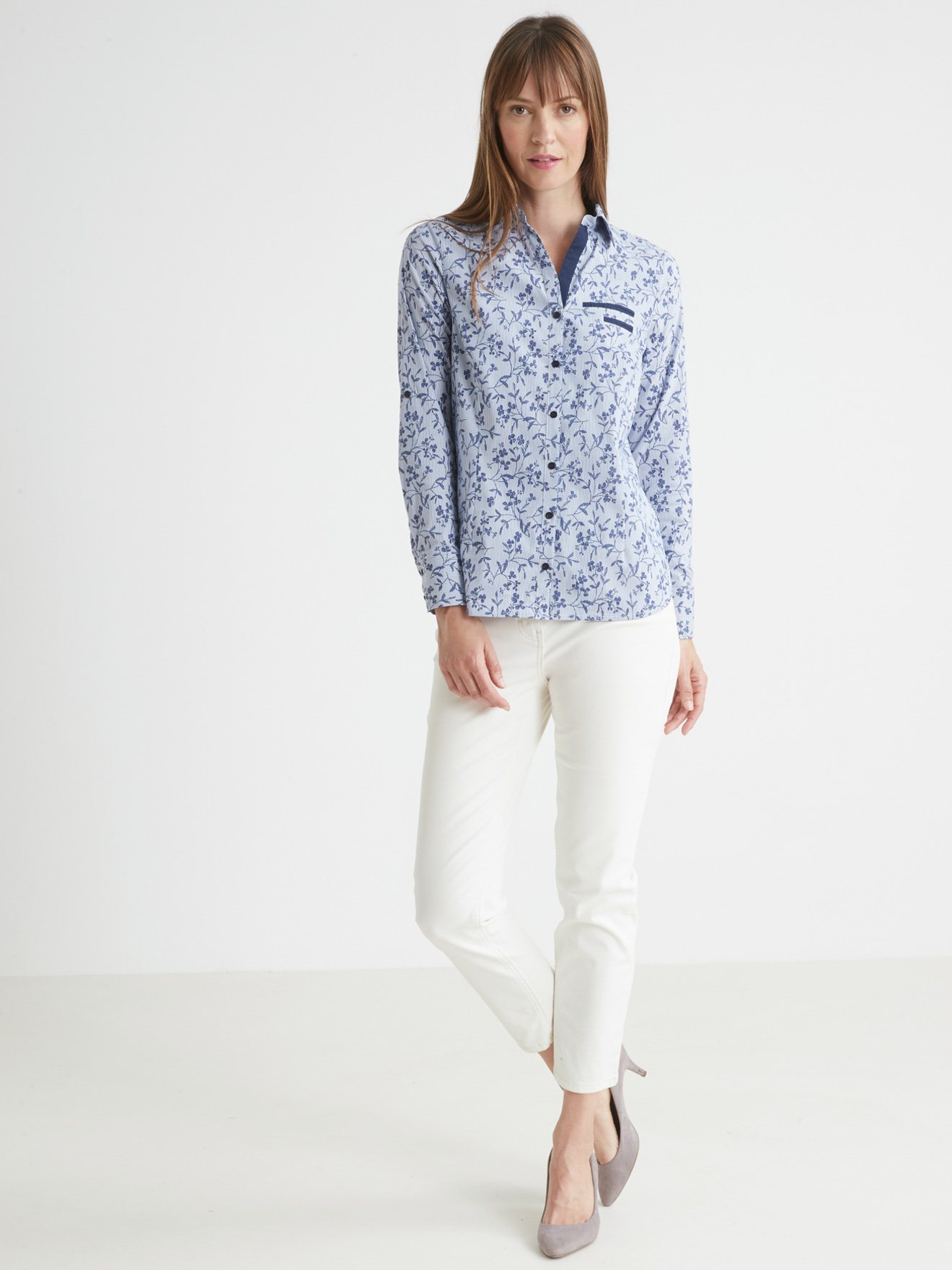 Chemisier pur coton poitrine généreuse