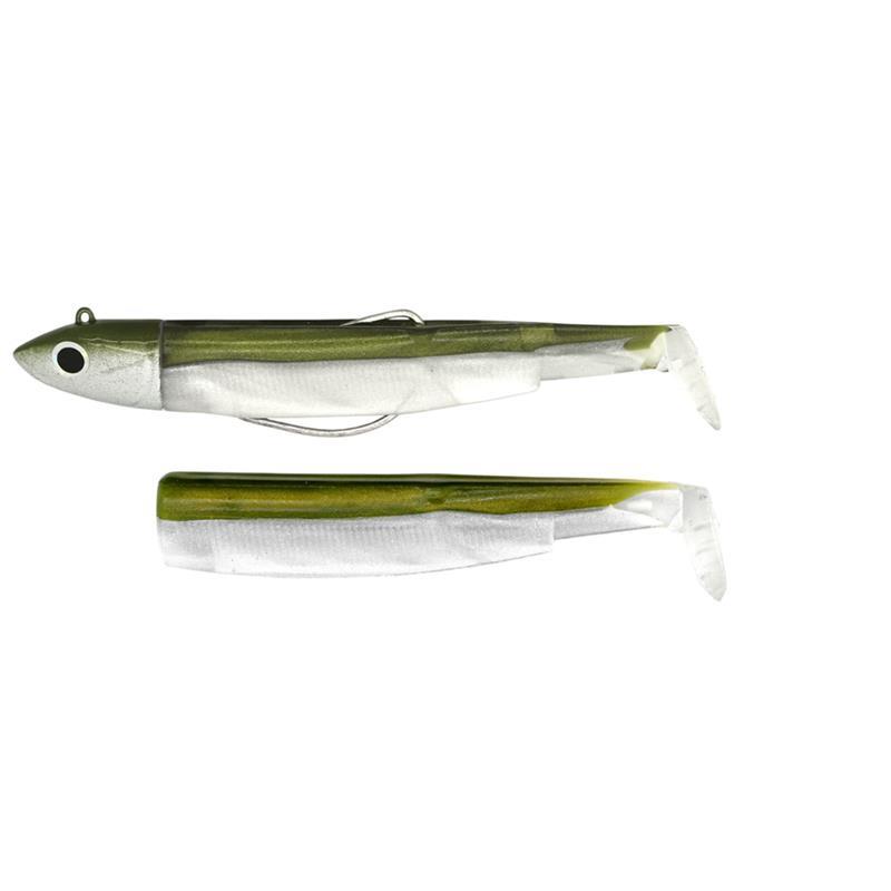 Kit Leurre Souple Arme Fiiish Combo Black Minnow 160 + Tete Plombee Off Shore