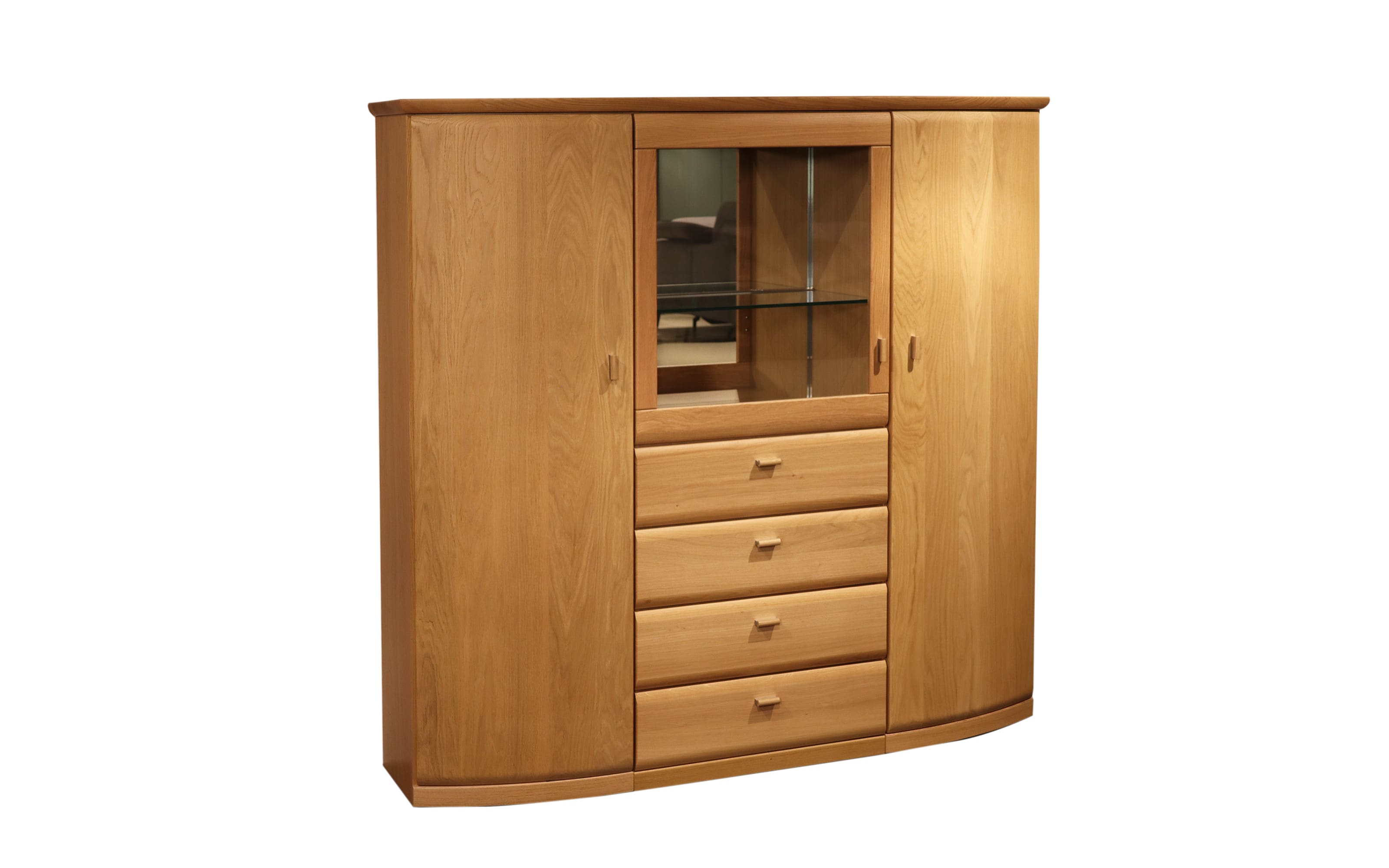 Highboard Savera, Eiche massiv/sand
