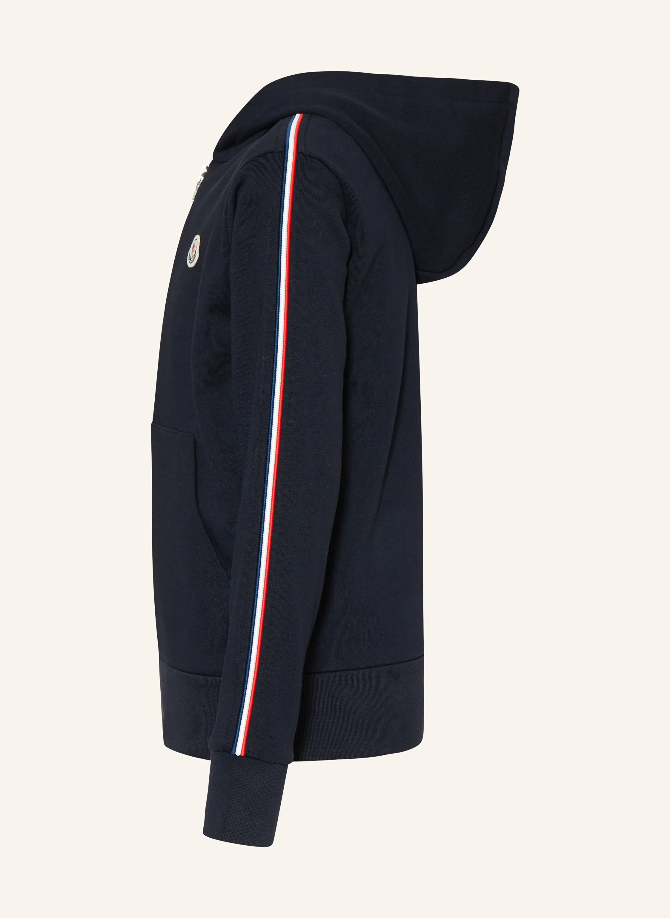 MONCLER enfant Sweatjacke mit Galonstreifen