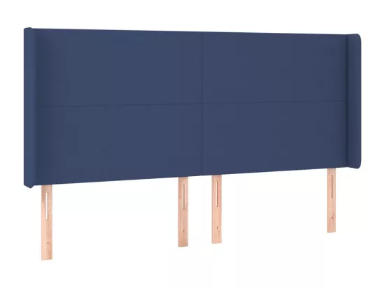 Sommier tapissier avec matelas et LED Bleu 160x200 cm Tissu