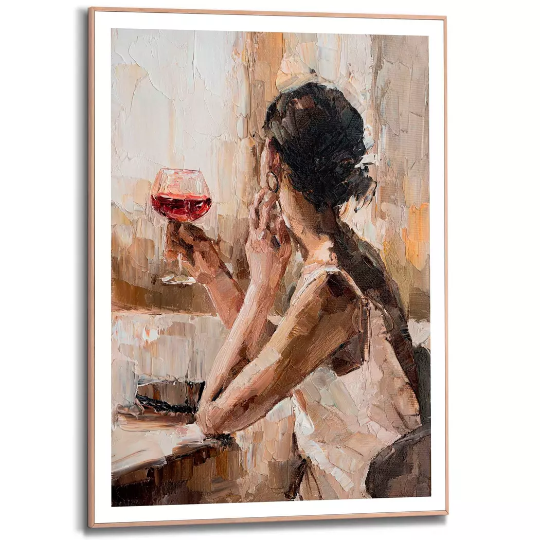 Wandbild 50 x 70 cm Drinking Wine