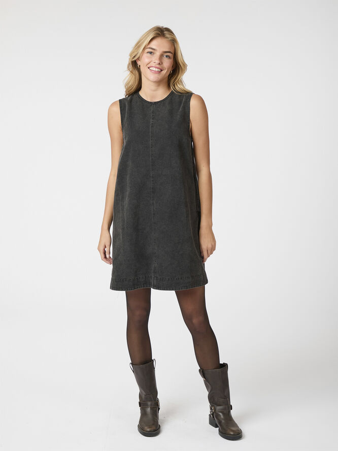 Neo Noir Livo Spencer Denim Dress Black