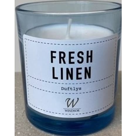 Windsor duftlys i glas - fresh linen