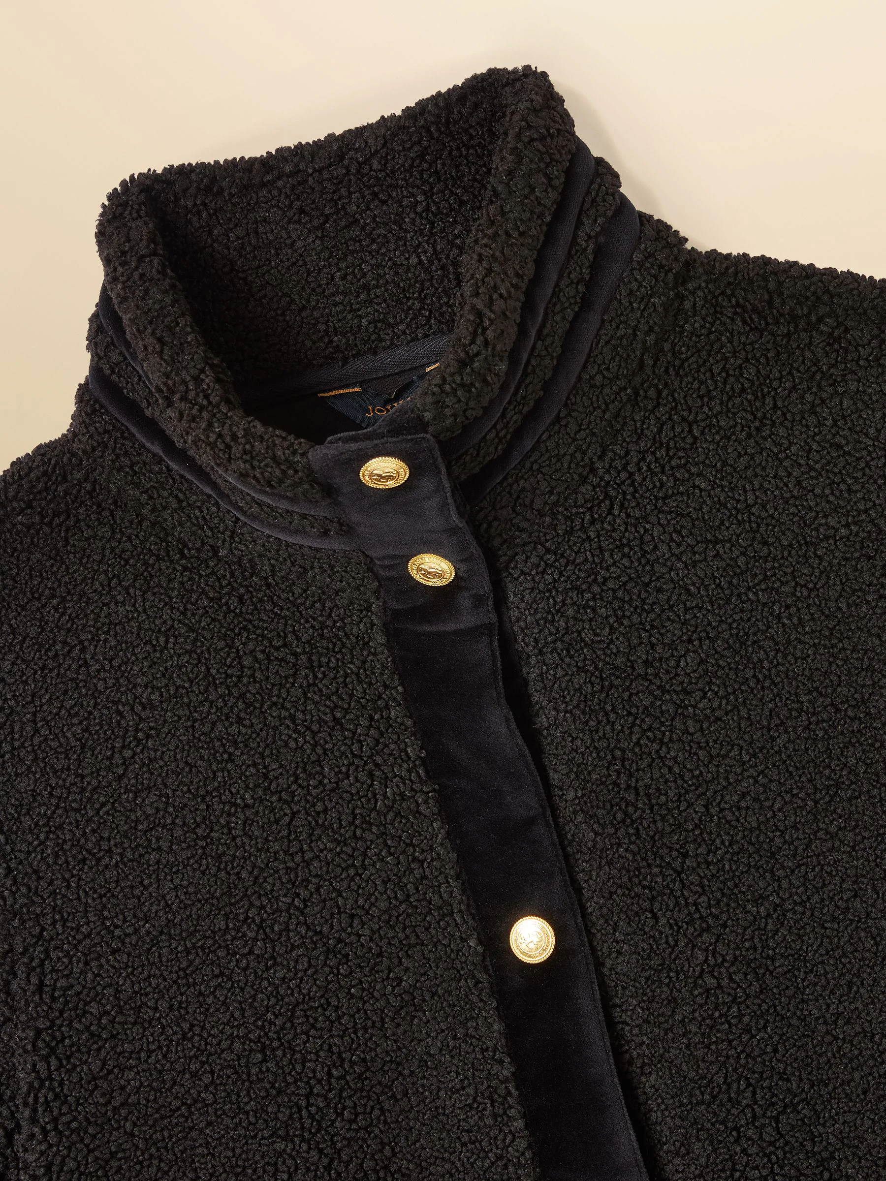 Zwart - Joules Fleur Fleece Jacket