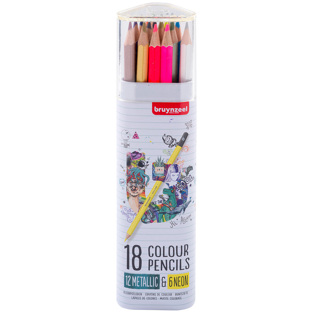 Bruynzeel kleurpotloden metallic en neon