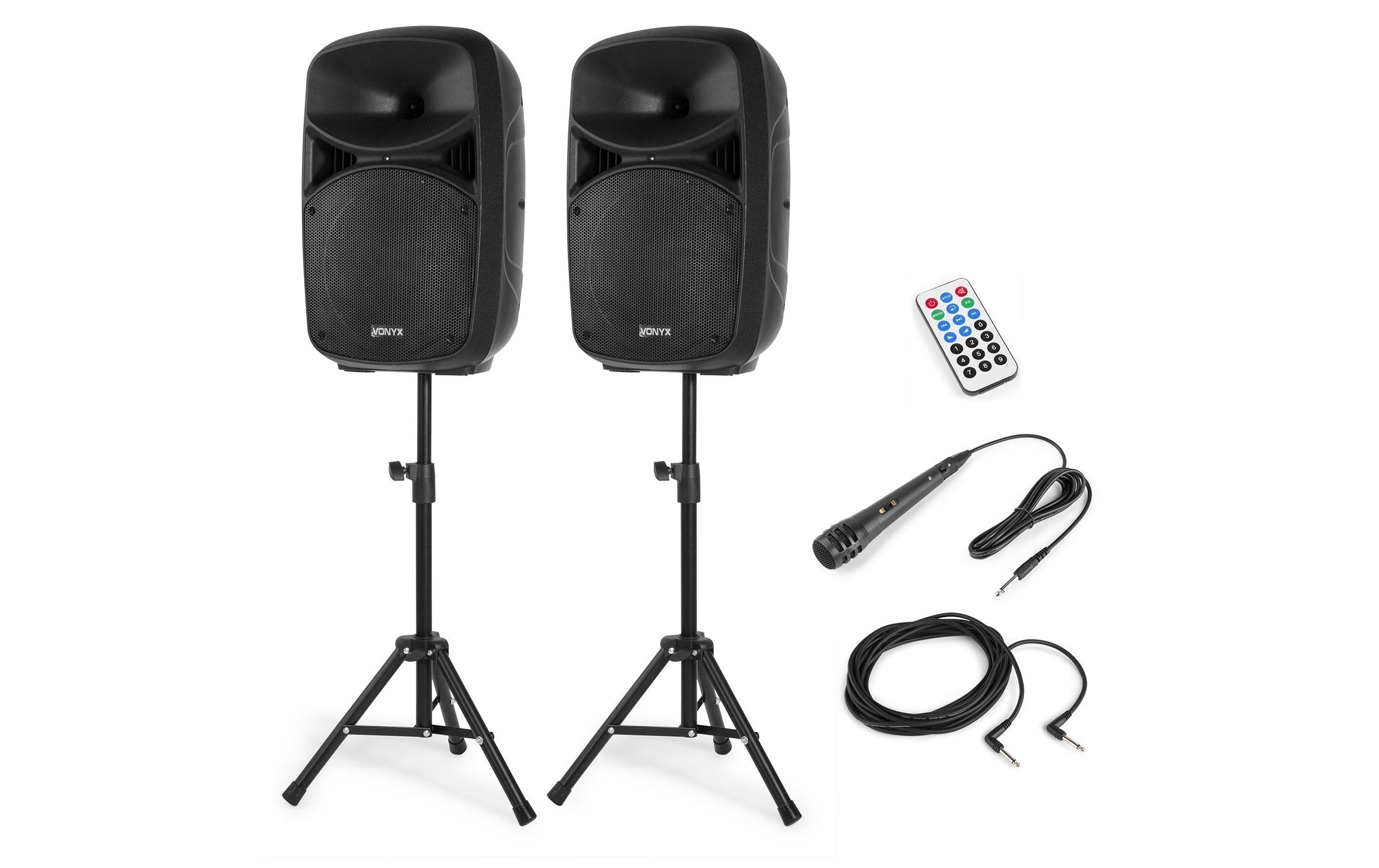 PA-System VPS102A<br>Komplettes Lautsprecher-Set mit Bluetooth Empfänger