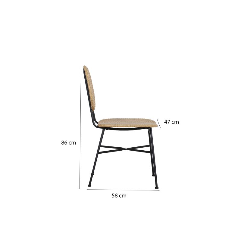 Ensemble table alba en bois d'acacia fsc et 4 chaises de jardin