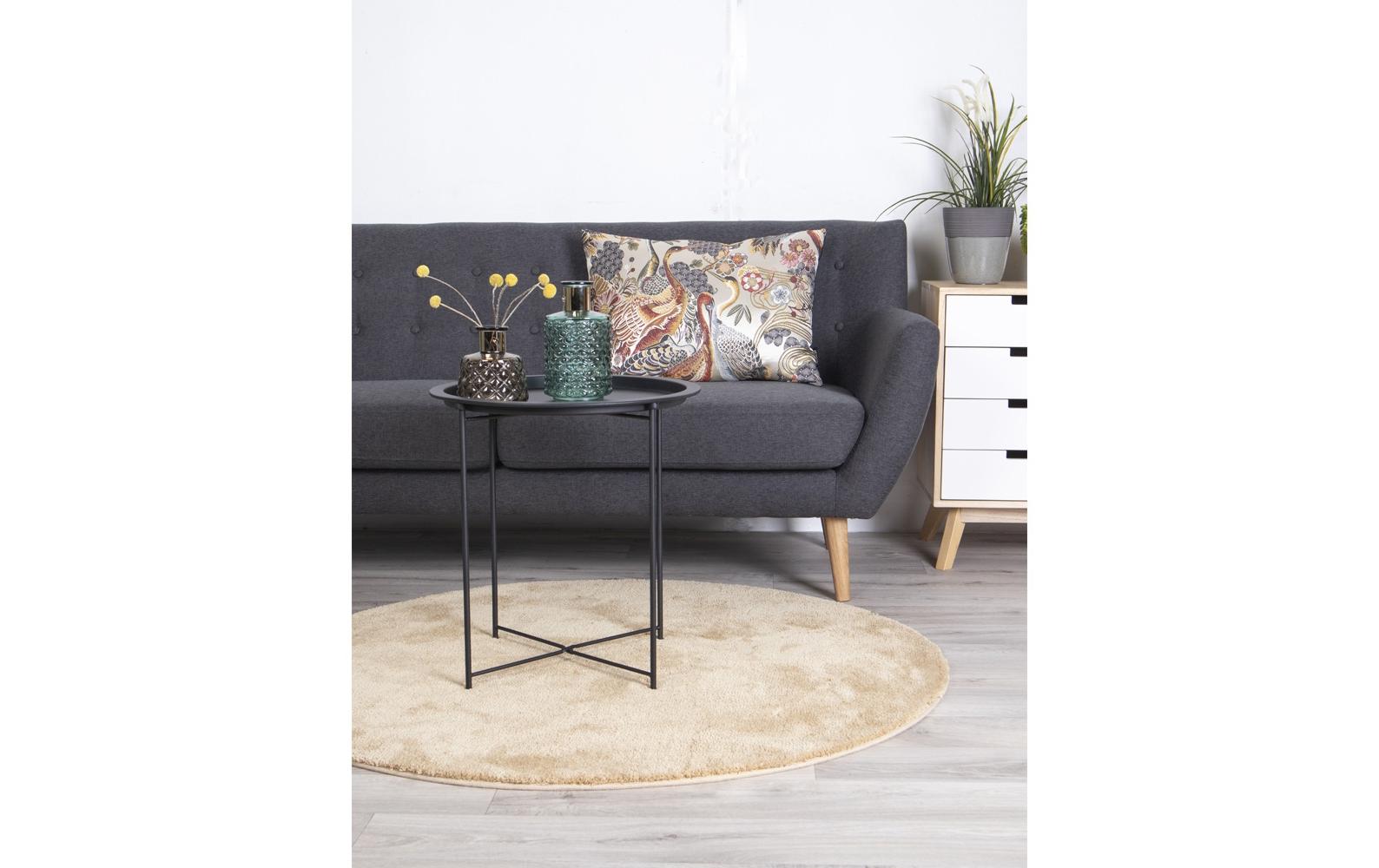 Beistelltisch Bastia 50.5 x 46.8 cm, SchwarzCouchtisch aus Stahl