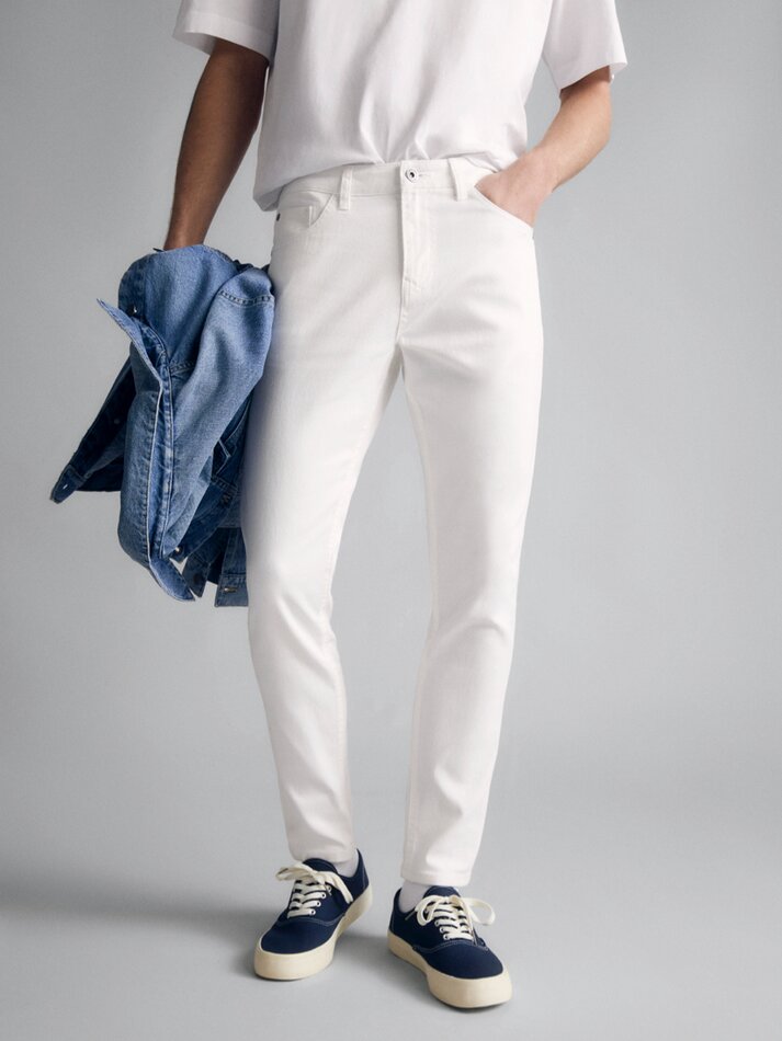 Calça jeans super skinny - Branca