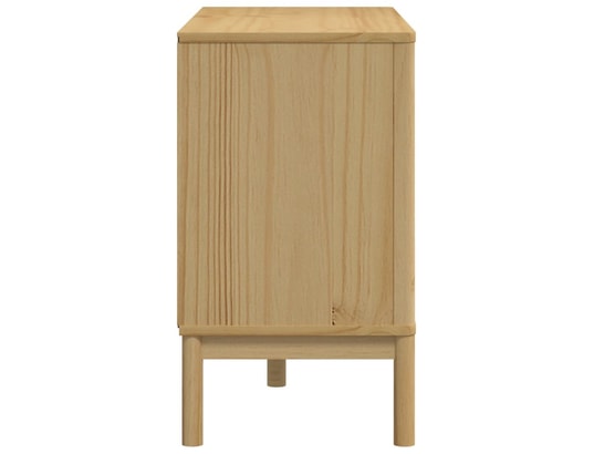 VIDAXL - Commode floro cire marron bois de pin massif