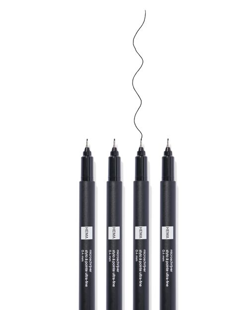 4 stylos à pointe ultra-fine