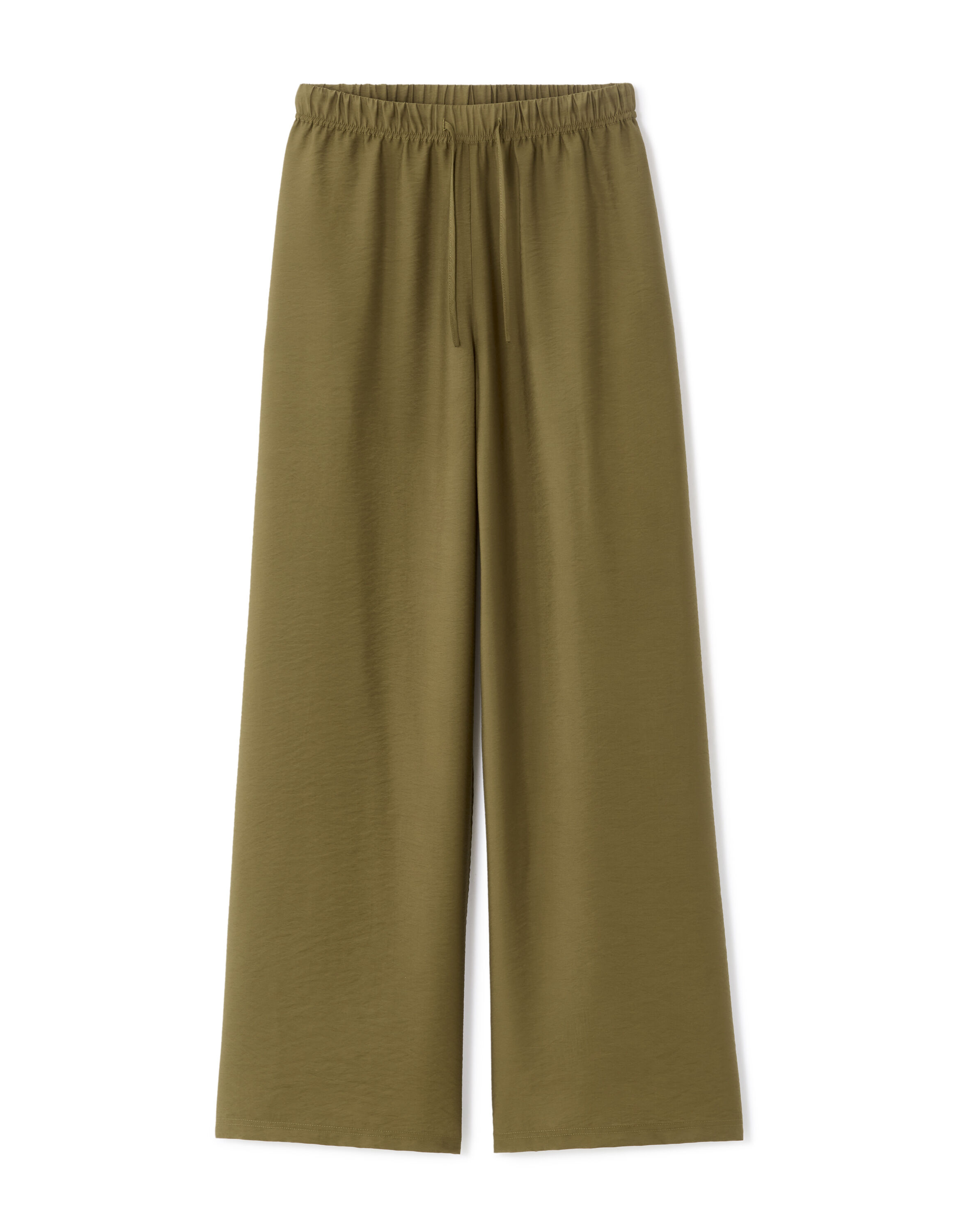 Pantalon fluide large - kaki