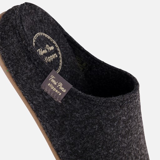 Toni Pons Pantoffels Mona zwart Vilt