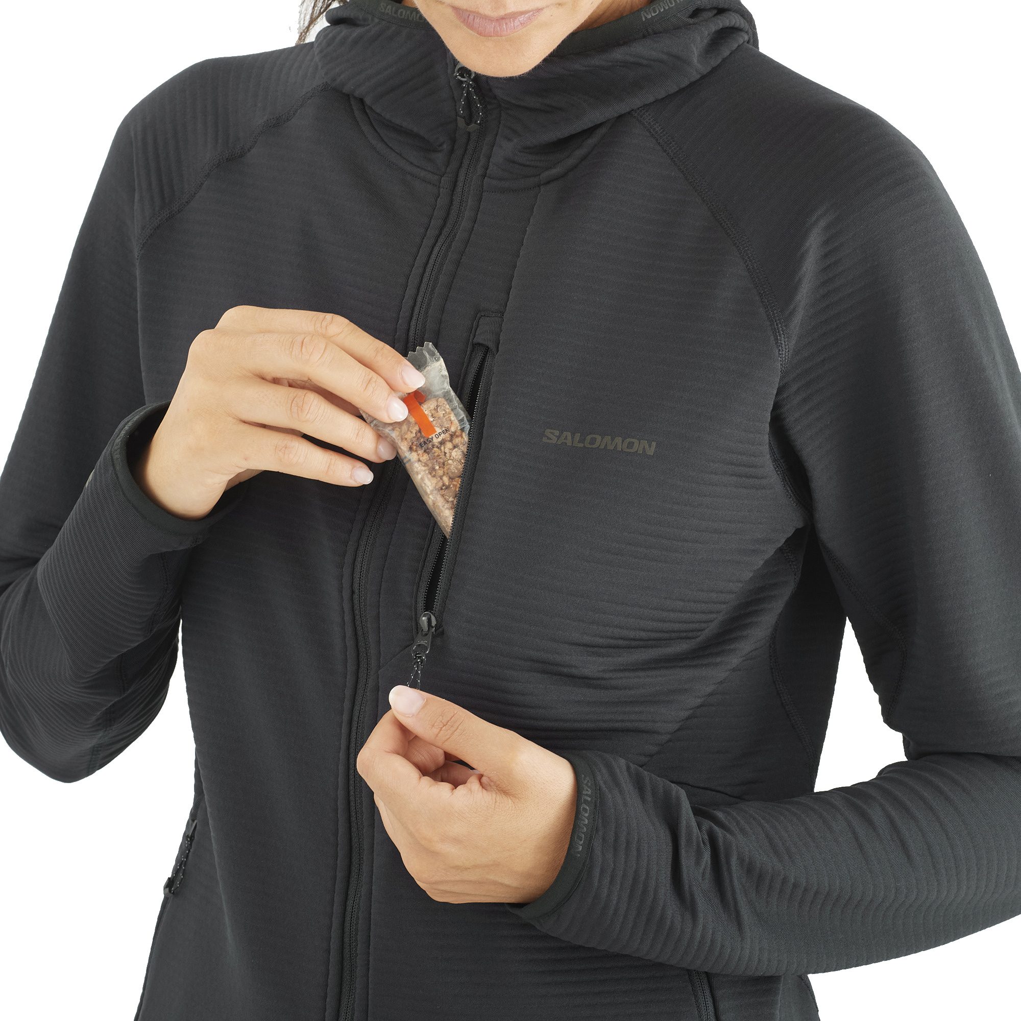 Salomon Essential Lightwarm HD Midlayerjacke Damen schwarz