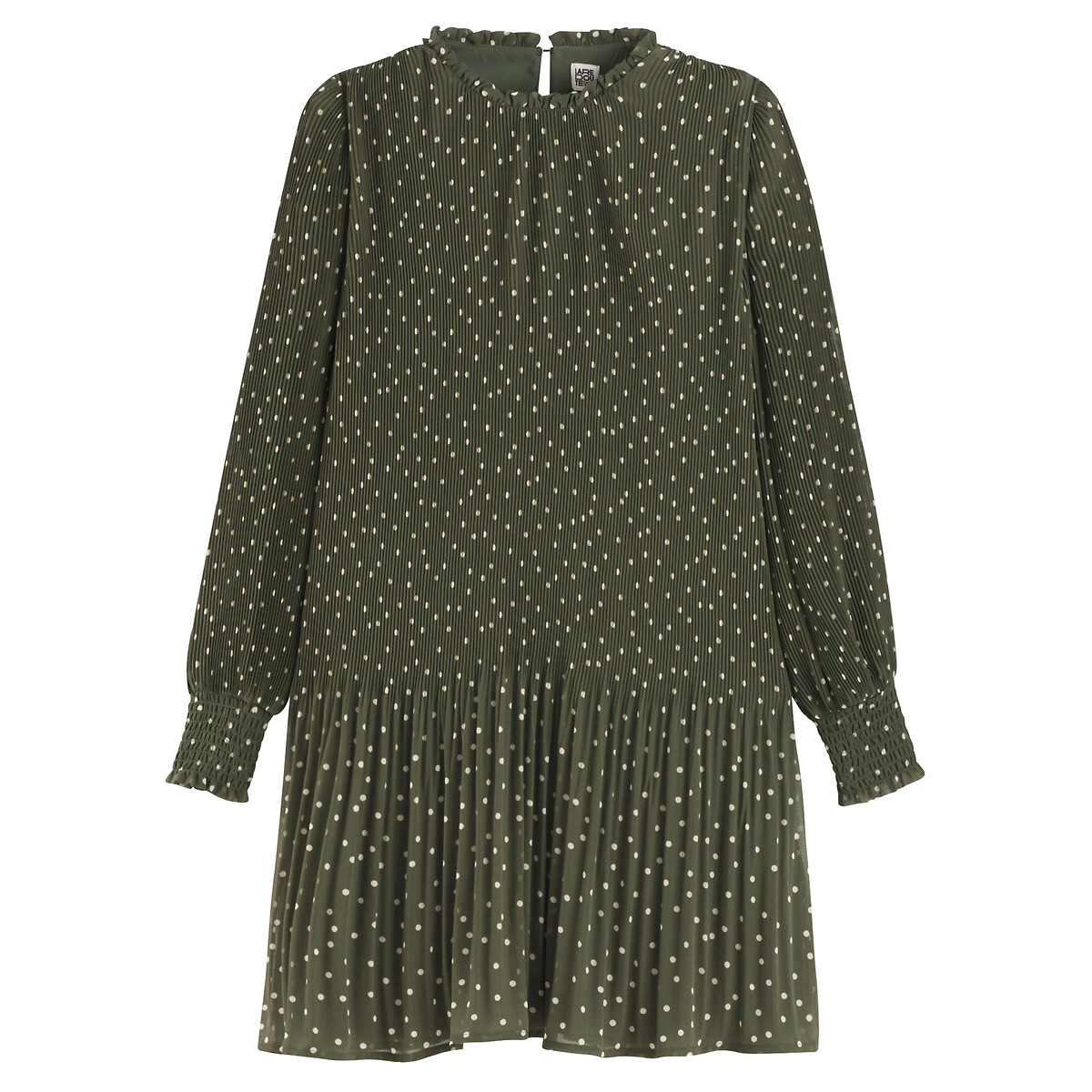 COLEÇÃO LA REDOUTE<br>Vestido curto evasê com estampa de poá
