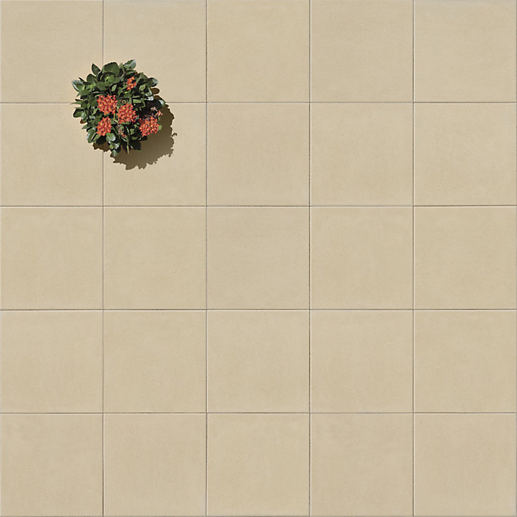 Dalle lisse jaune 40 cm x 40 cm x 4,5 cm