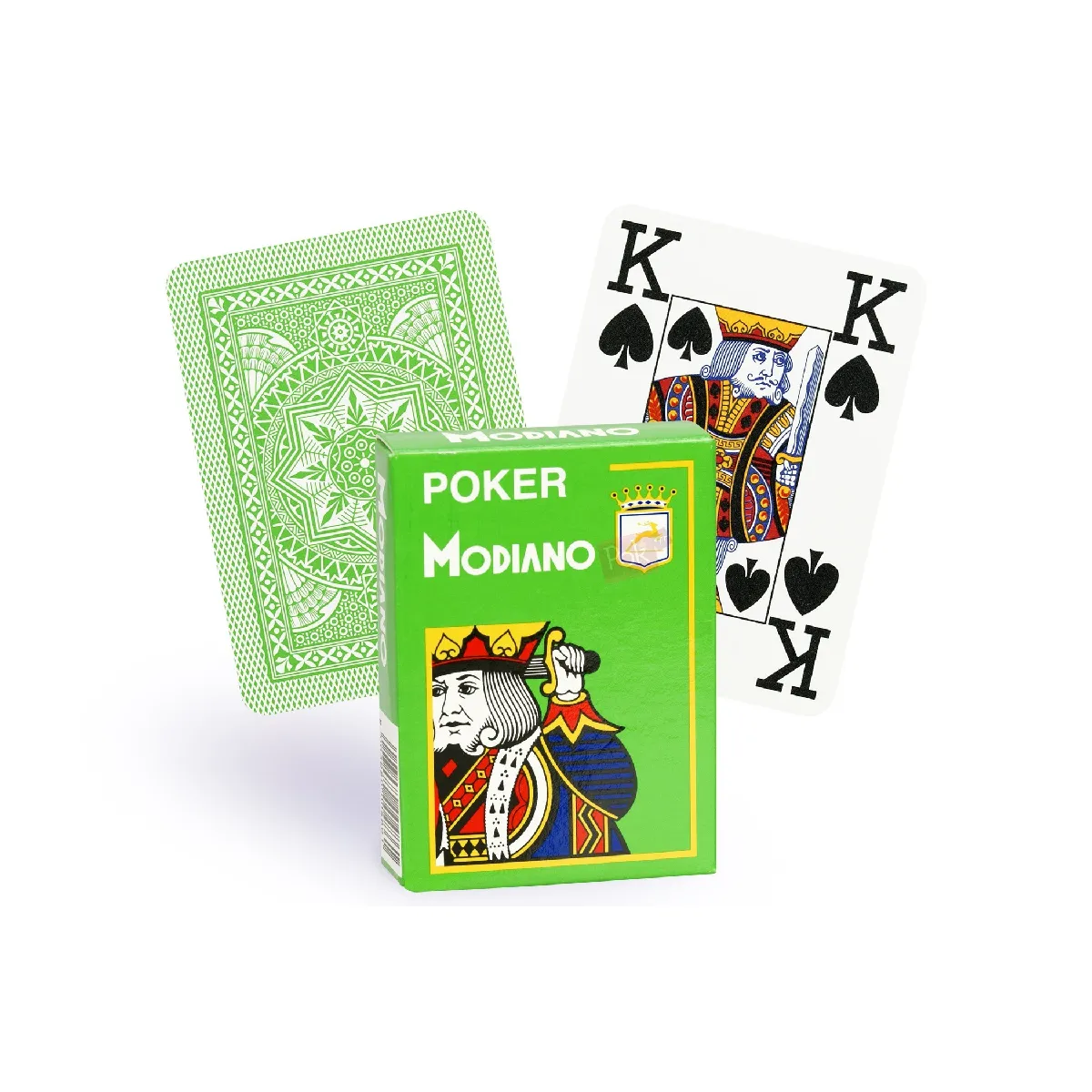 Modiano Cartes 100% plastique 4 index - Vert clair