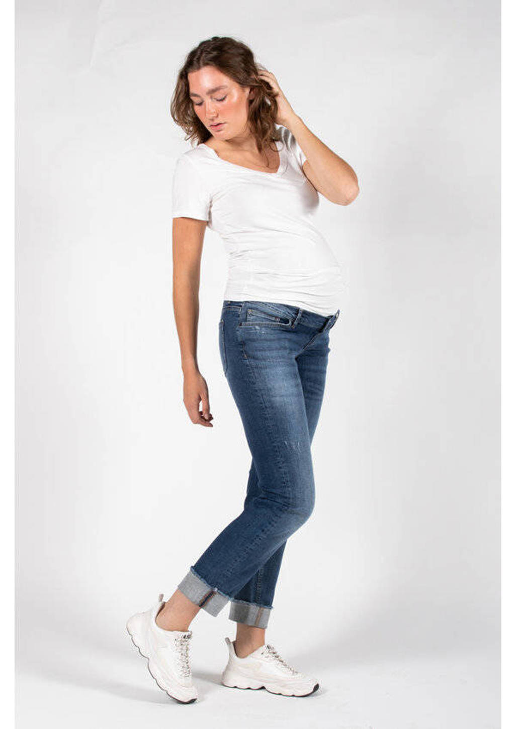 LOVE2WAIT low waist zwangerschaps regular jeans Norah stonewashed
