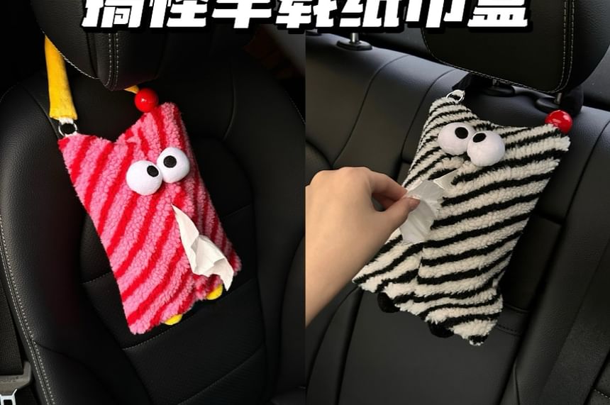 Olsin - Gestreepte Cartoon Chenille Auto Hangende Tissuehoes
