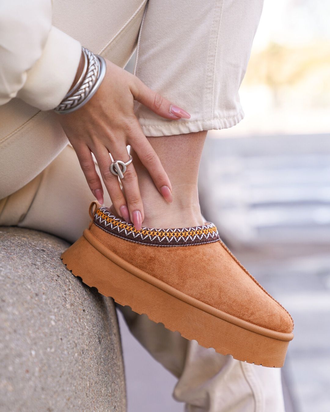 Sabots femme camel - Solveig