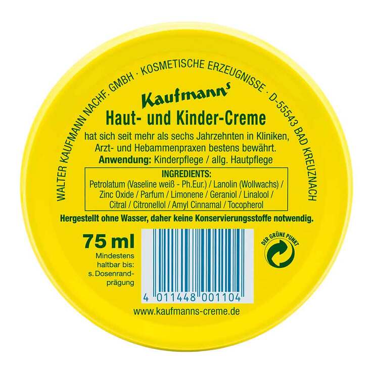 Kaufmanns Haut und Kindercreme, 75 ml