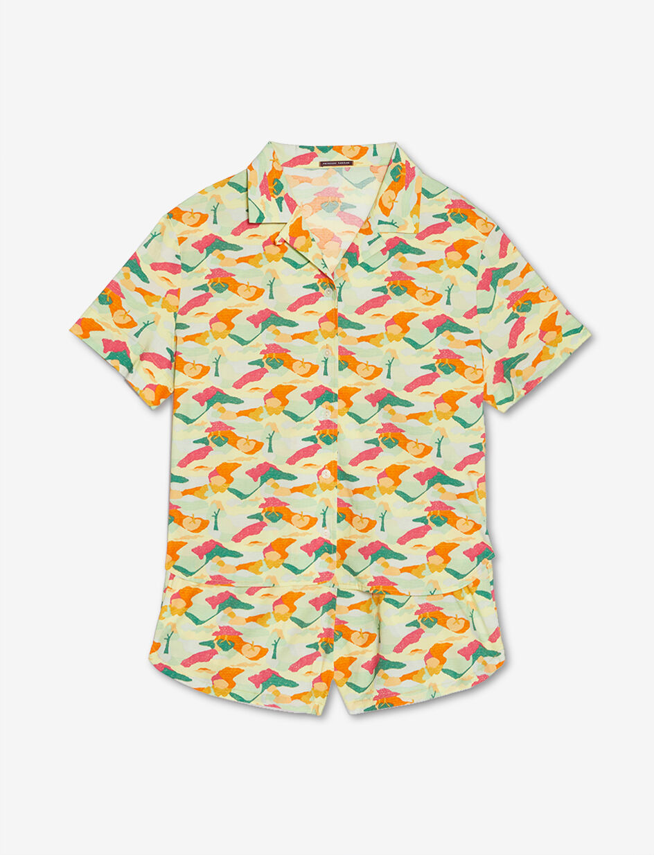 Set pyjama - echappee jaune tulipe