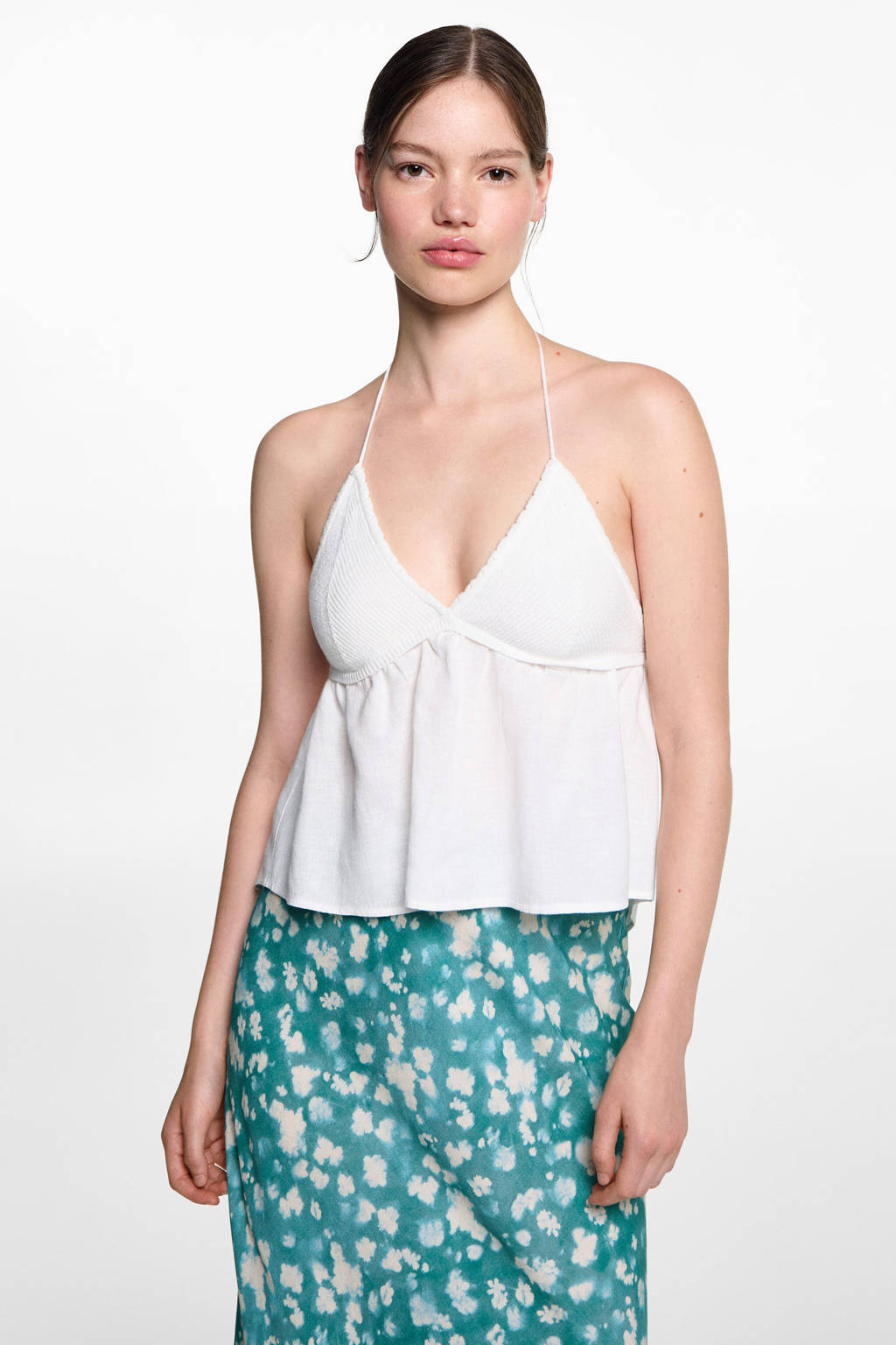 MANGO TEEN maxi rok groen
