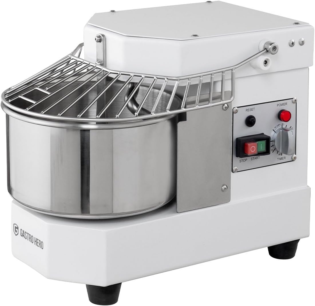Teigknetmaschine 8 L I Knetmaschine Pizzateig für Gastronomie I Spiralteigmaschine mit Timer I Knetmaschine Brotteig I Teigrührmaschine