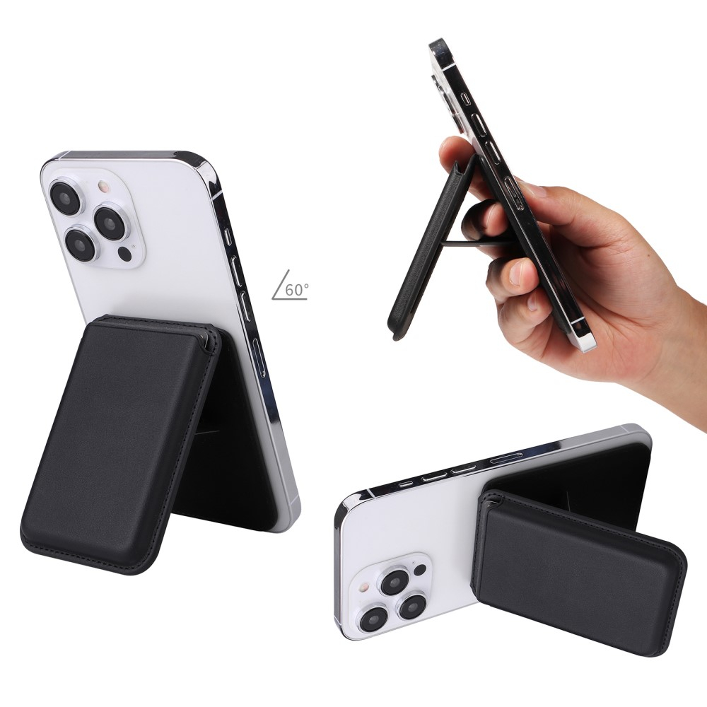 Magnetische MagSafe Leder Wallet Kreditkarten Halterung   Kickstand Aufsteller  - Dunkelgrün