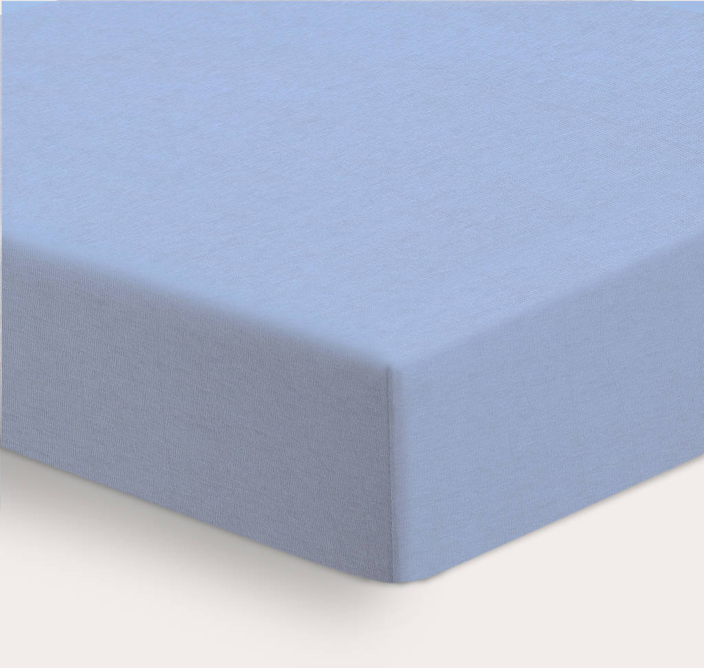 ledikant hoeslaken jersey 60x120 lichtblauw