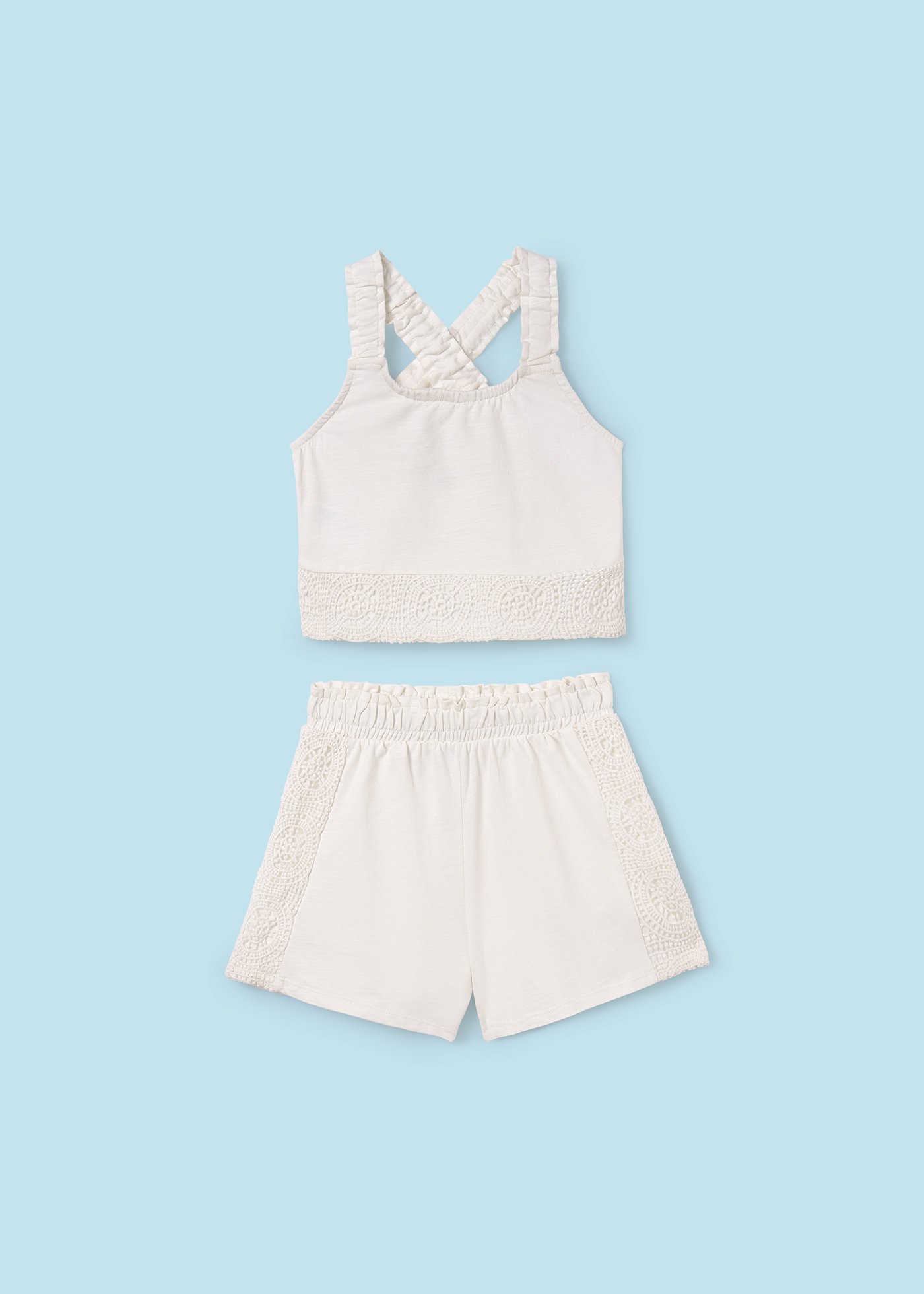 Conjunto de algodão de alta qualidade com duas peças para meninas.