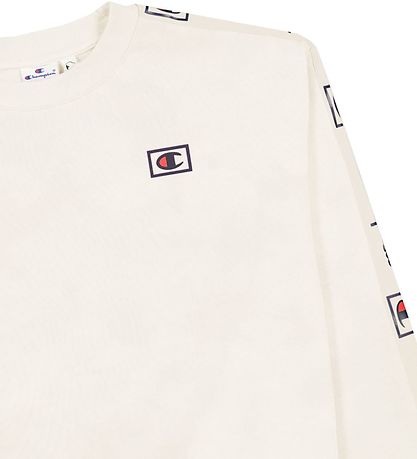 Champion Fashion Sweatshirt - Weiß/Grau m. Logo