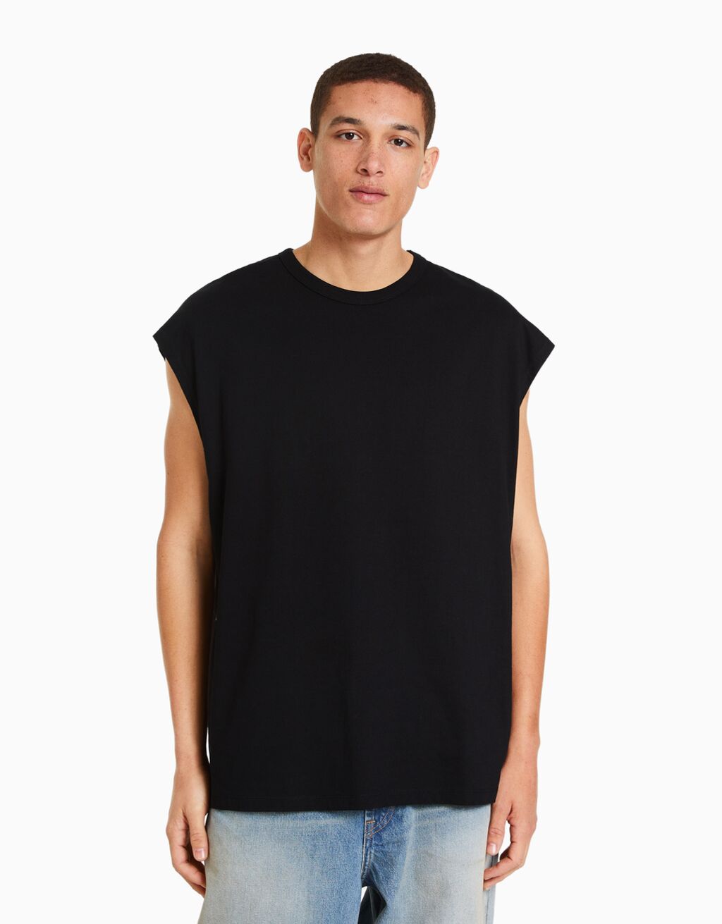 Camiseta oversized sem mangas