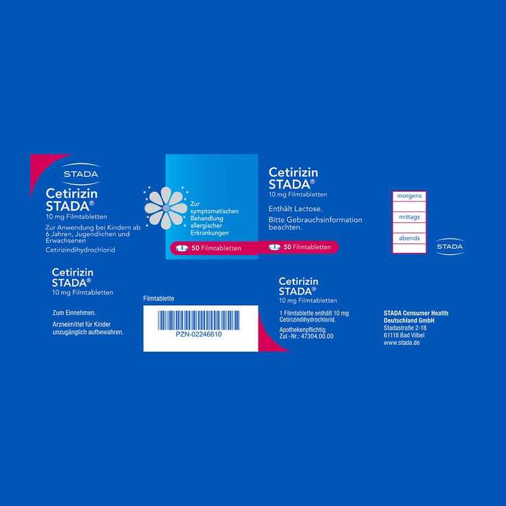 Cetirizin STADA 10 mg Filmtabletten, 50 St