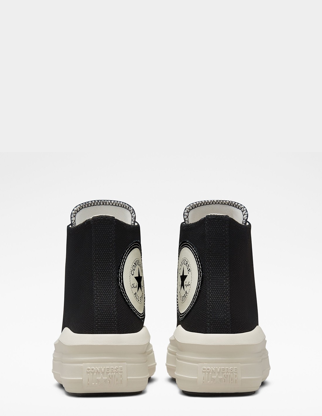 converse sneakers compensées montantes femme ctas move hi noir blanc