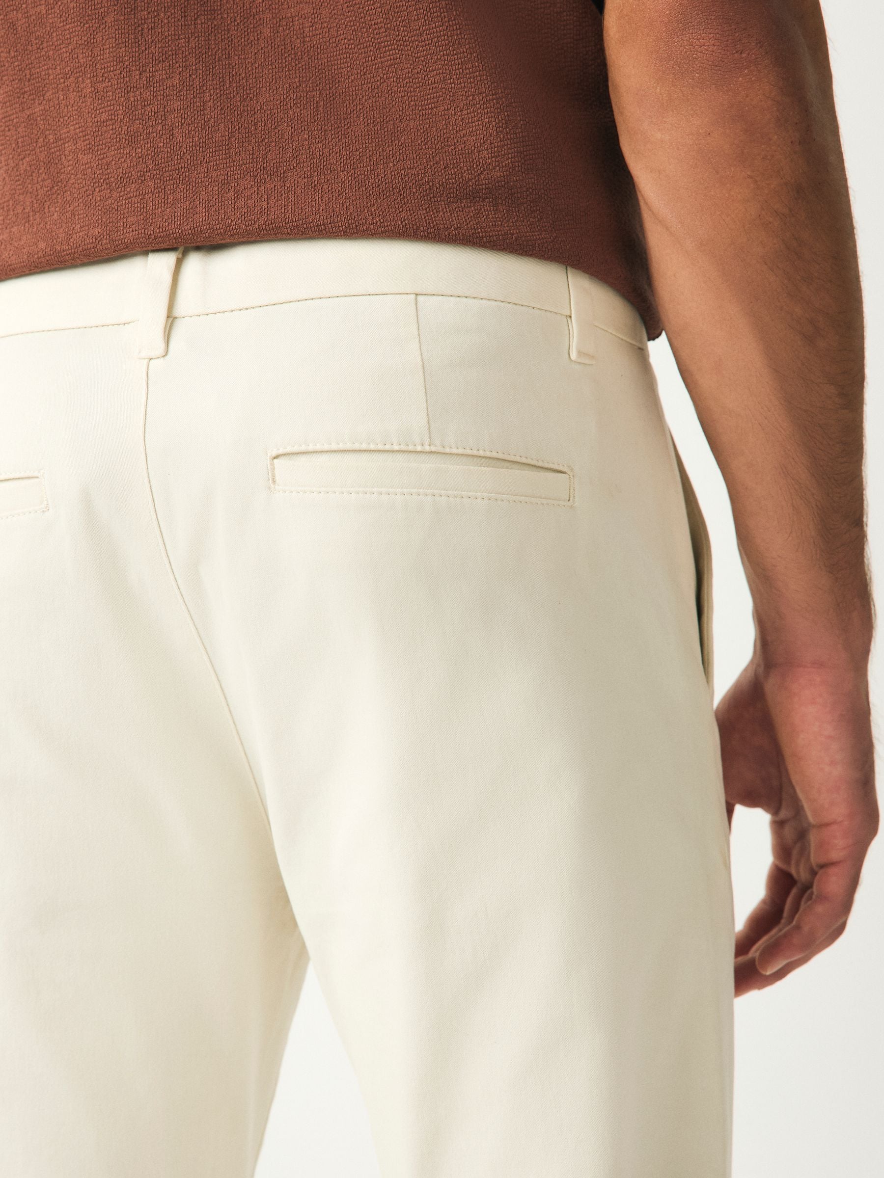 Ecru wit - Skinny-fit stretchchino