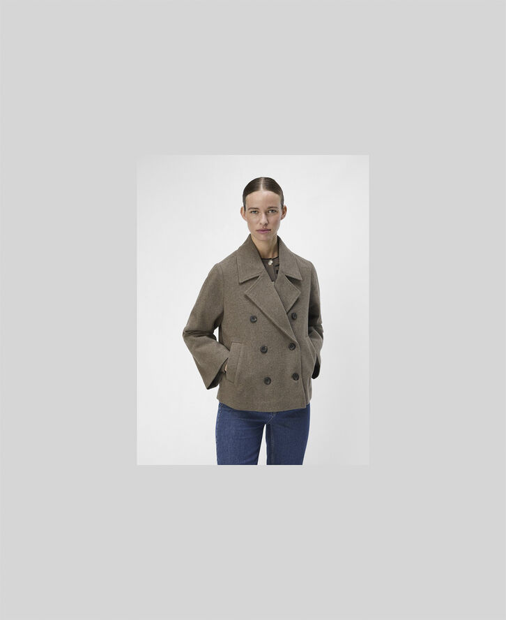 Object OBJKEILY SHORT JACKET NOOS Morel/melange