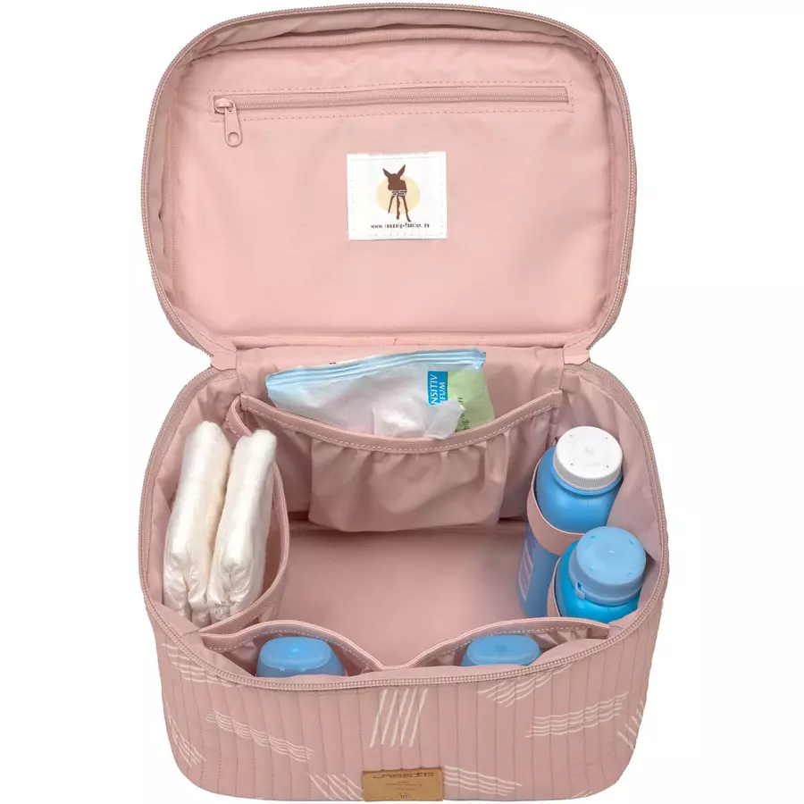 LÄSSIG Wickeltisch Organizer Nursery Caddy To GoSoft Stripes rose