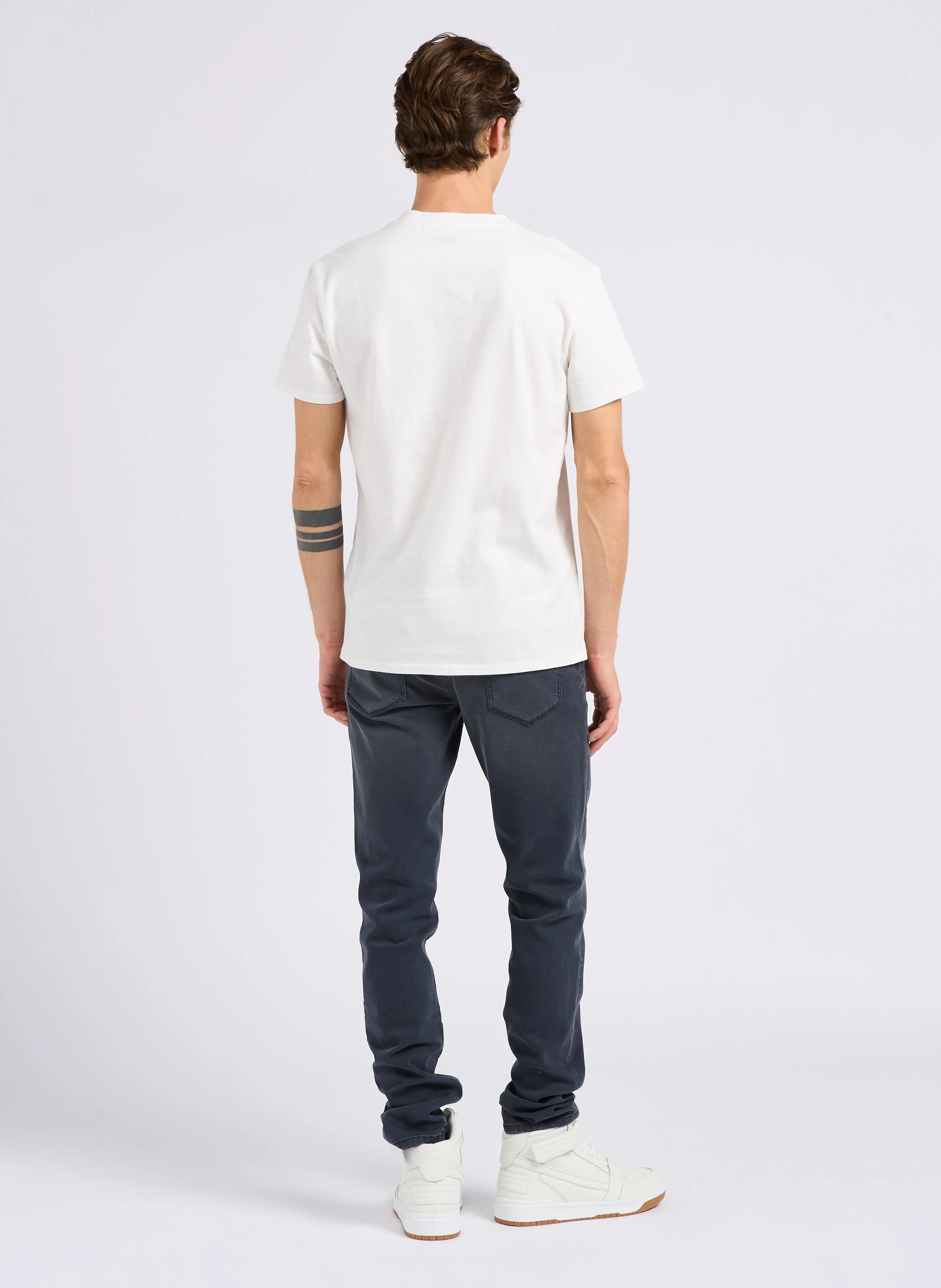 Jean slim en coton mélangé | Gris