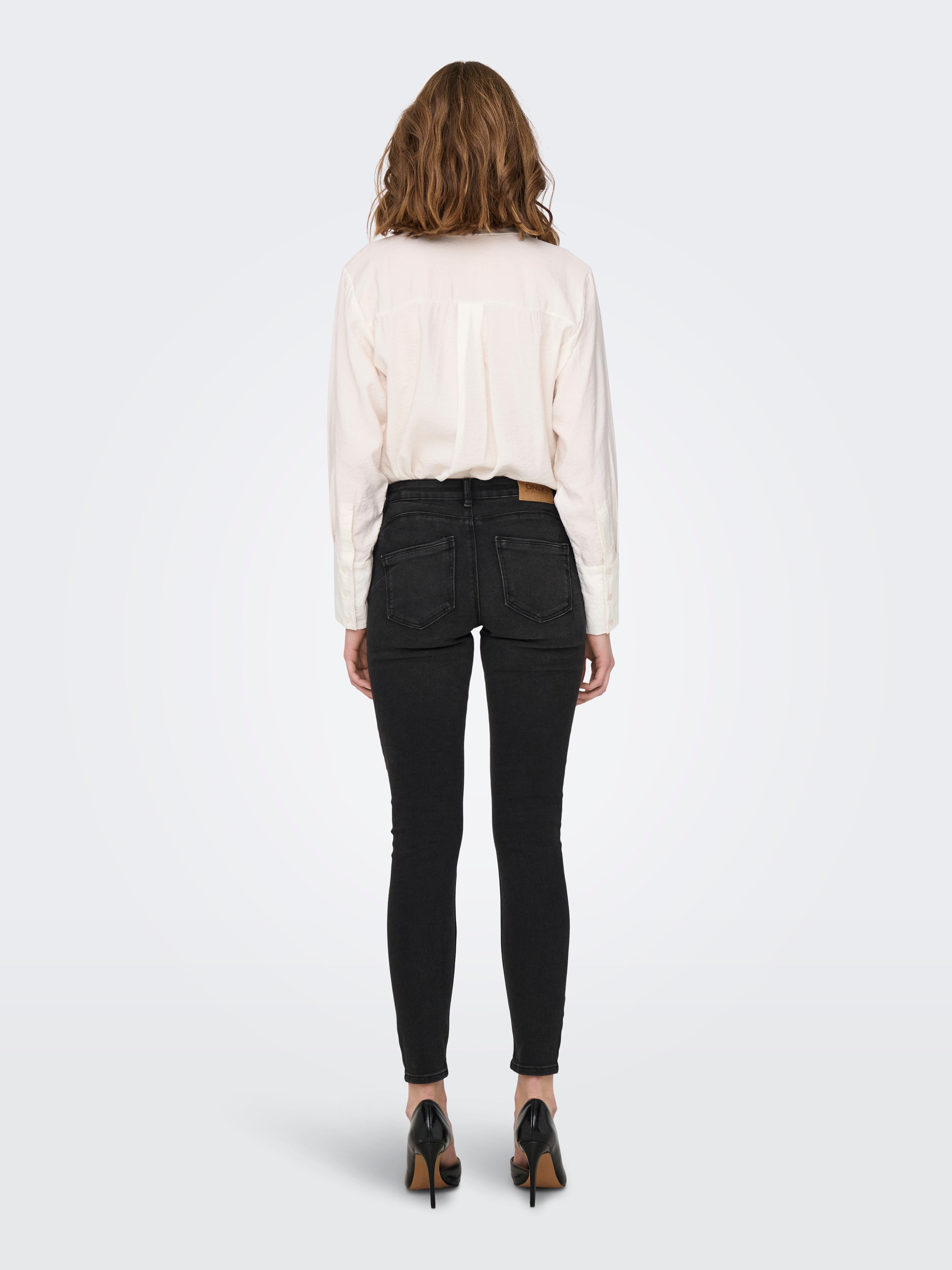 ONLDAISY Mittlere Taille Skinny Fit Jeans Black Denim