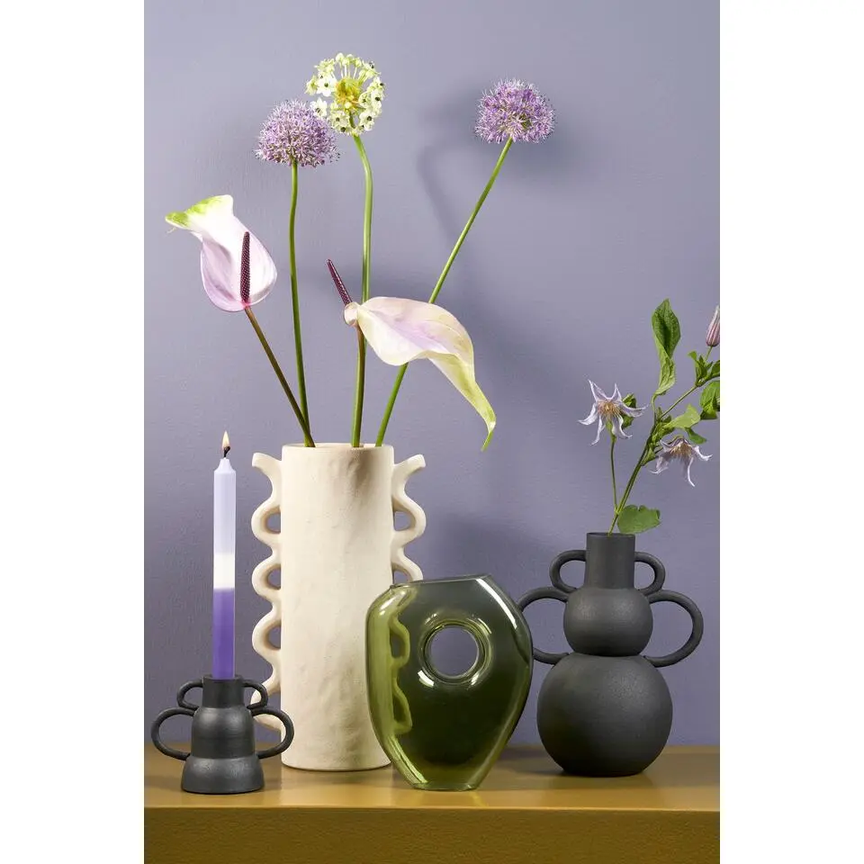 Mica Decorations Jay Vaas - L18 x B7,5 x H22,5 cm - Glas - Lichtgroen