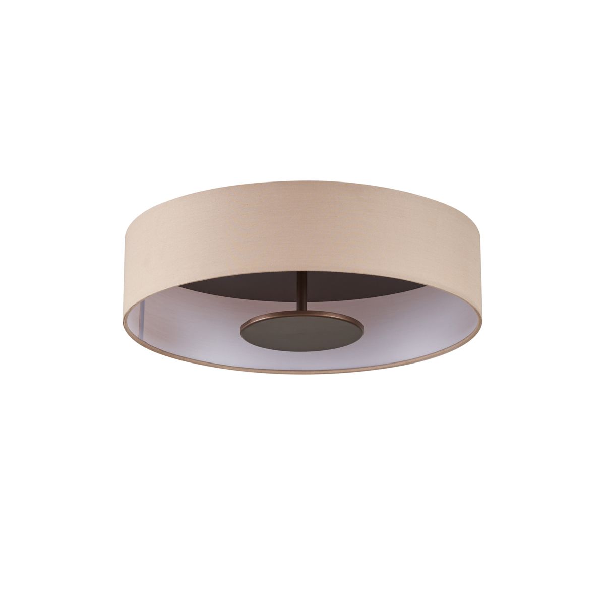 Moderne plafondlamp beige stof incl. LED 3-staps dimbaar - Bredow