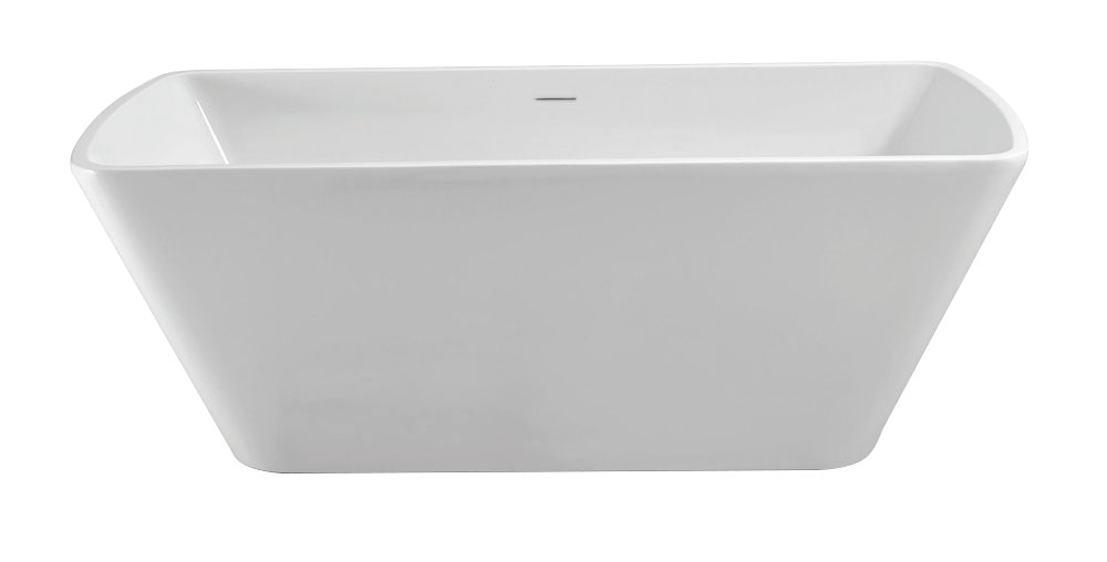 Mueller Coin vrijstaand bad glans wit 170x78cm inclusief afvoer