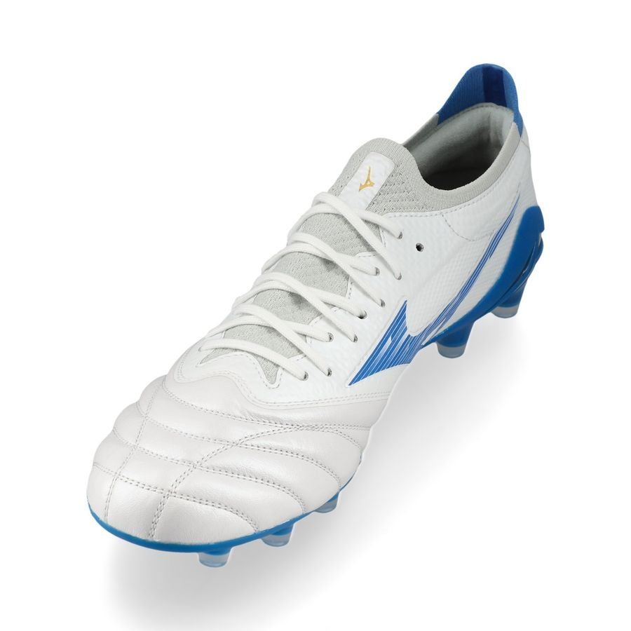 Mizuno Morelia Neo IV Beta Elite FG/AG Mugen - Blanc/Bleu