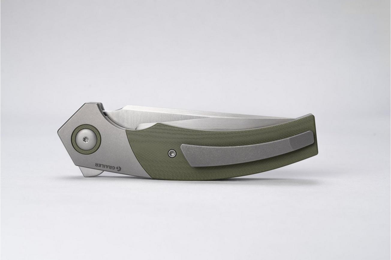 Grailer 4 OD Green G10 zakmes, Michel Timmermans design