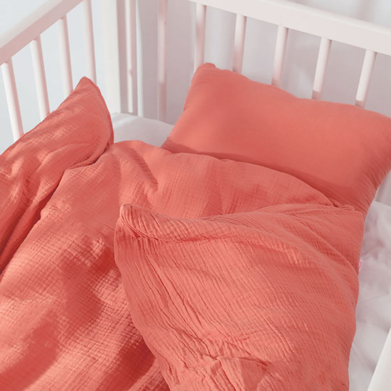 Papate Housse de Couette en Coton Bio fraise - 100x140 cm