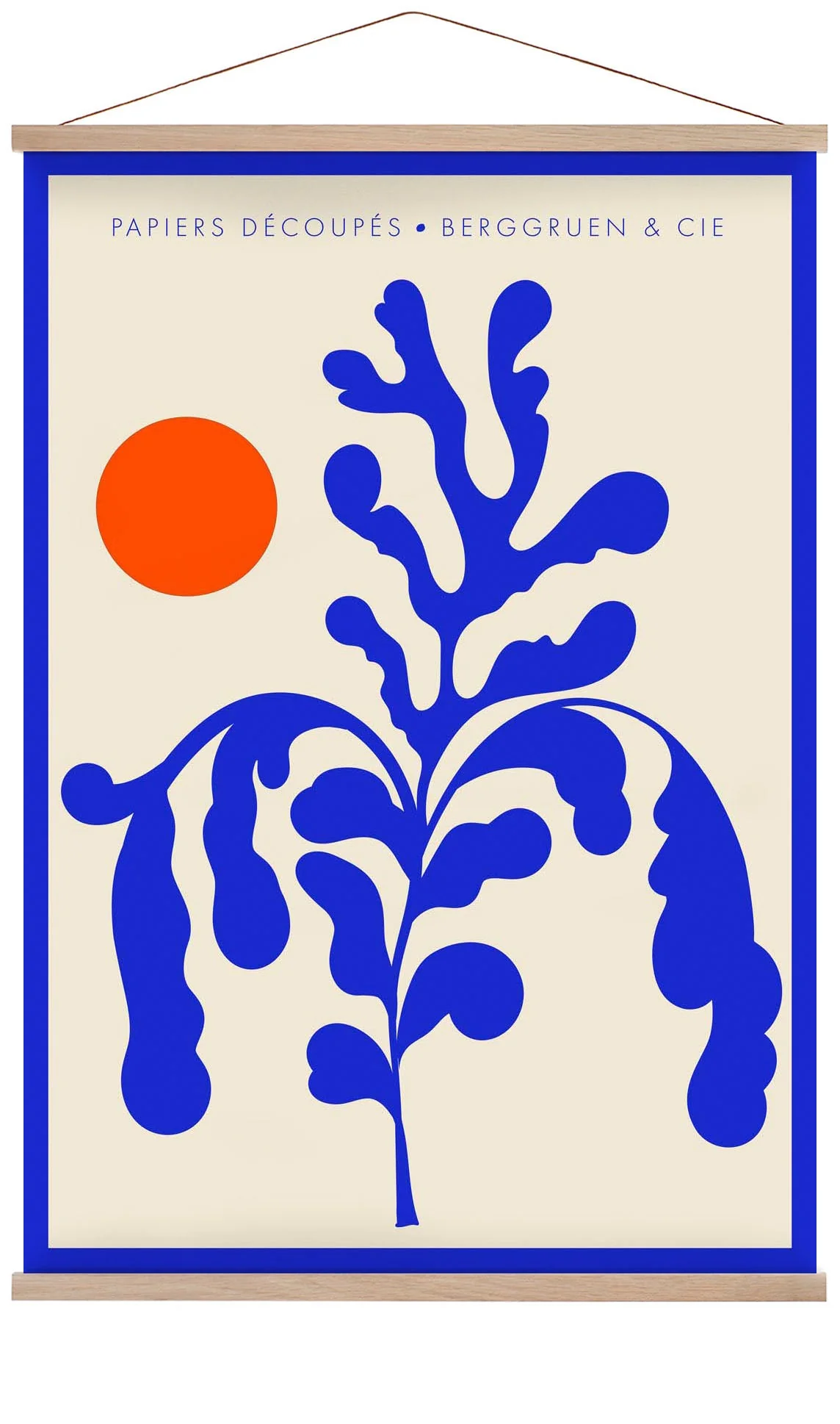 Sunshine Orange Blue Papiers Découpés Kunstausstellung