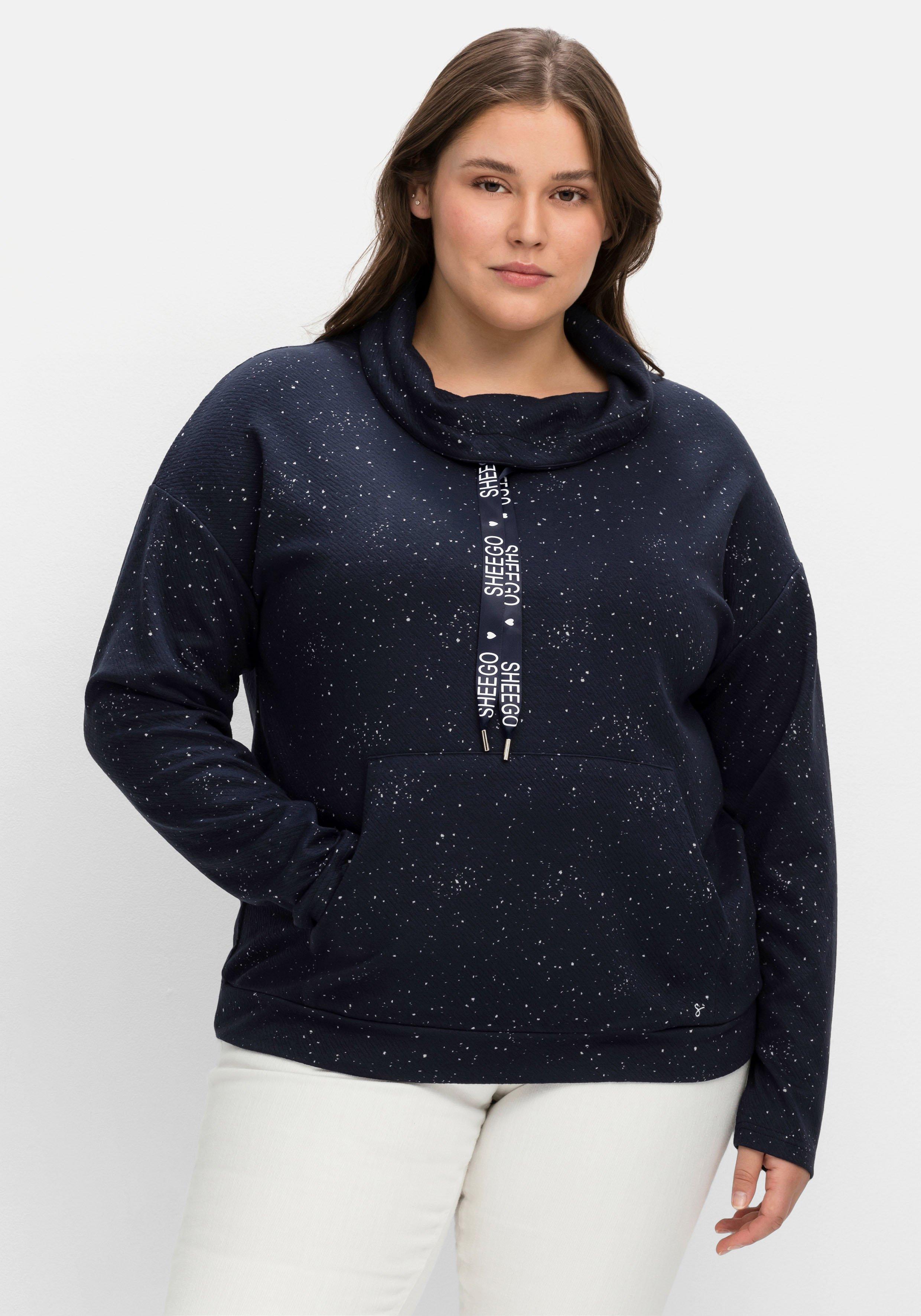 Sweatshirt mit Minimalprint, in Struktur-Qualität